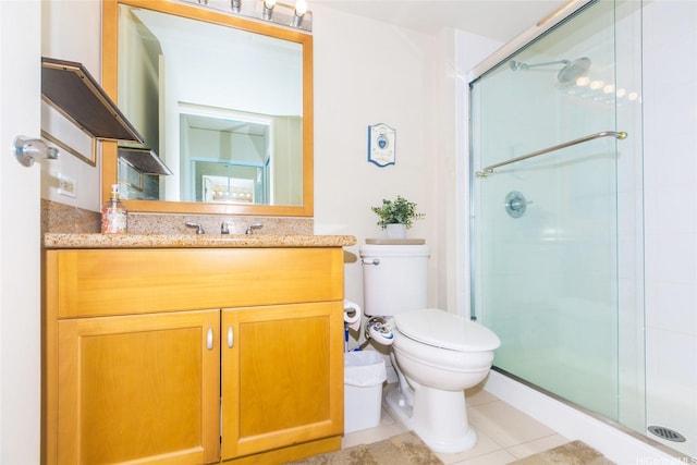 1296 Kapiolani Blvd Unit 3805, Honolulu, HI 96814 - bathroom with a shower stall, toilet, and tile patterned flooring