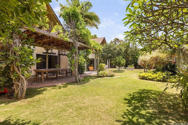 337 Wanaao Rd, Kailua, HI 96734 - view of grassy yard with a patio area