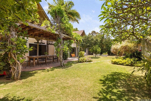 337 Wanaao Rd, Kailua, HI 96734 - view of grassy yard featuring a patio