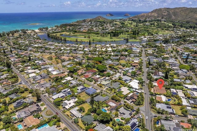 337 Wanaao Rd, Kailua, HI 96734 - aerial overview of property's location featuring a large body of water and nearby suburban area