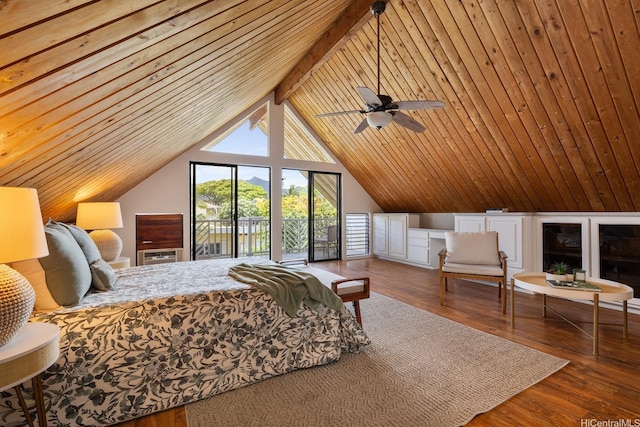 337 Wanaao Rd, Kailua, HI 96734 - bedroom with wood finished floors and wood ceiling