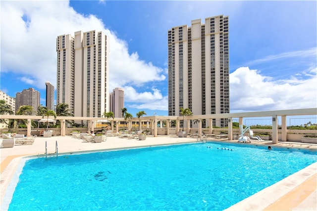 410 Atkinson Dr Unit 1337, Honolulu, HI 96814 - community pool with a patio and a view of city