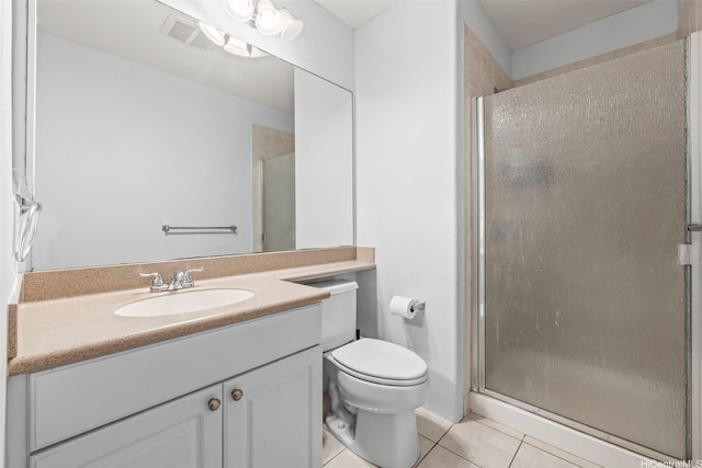 92-325 Palaulau Pl Unit 62, Kapolei, HI 96707 - full bathroom with tile patterned floors, vanity, a shower stall, and toilet