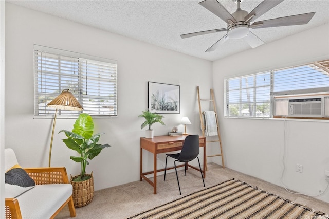 91-1050 Makaaloa St Unit 11E, Ewa Beach, HI 96706 - home office featuring carpet flooring, ceiling fan, and cooling unit