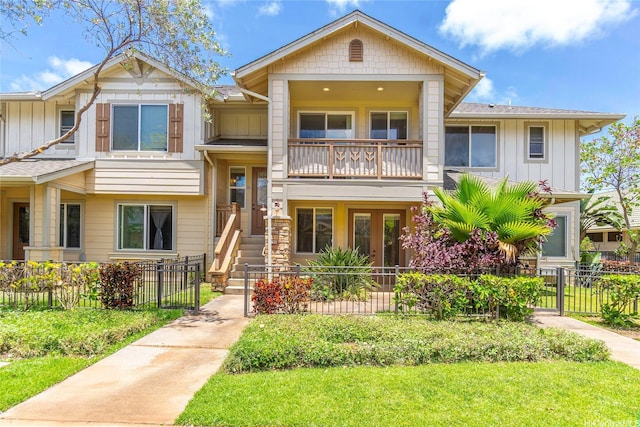 540 Manawai St Unit 402, Kapolei, HI 96707 - view of front of property featuring a balcony and board and batten siding