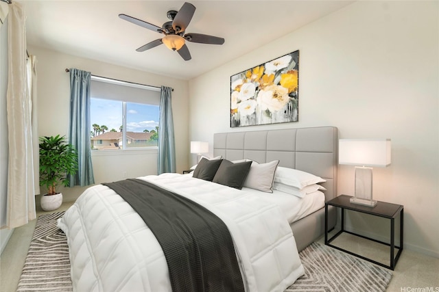 540 Manawai St Unit 402, Kapolei, HI 96707 - carpeted bedroom featuring baseboards and a ceiling fan
