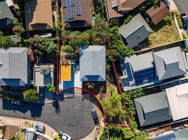 92-370 Malahuna Pl, Kapolei, HI 96707 - aerial perspective of suburban area with property parcel outlined
