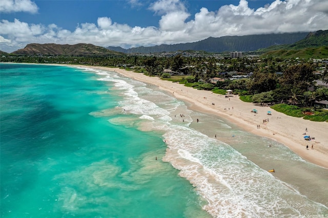 245 Hualani St Unit B, Kailua, HI 96734 - aerial view of a water and mountain view
