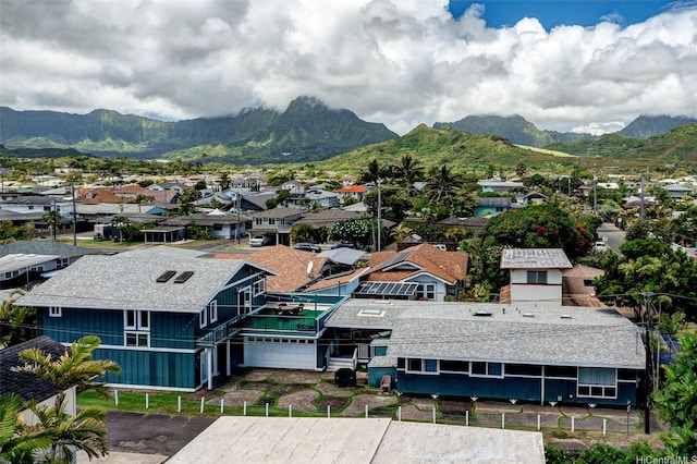 245 Hualani St Unit B, Kailua, HI 96734 - aerial view of residential area with a mountain backdrop