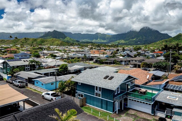 245 Hualani St Unit B, Kailua, HI 96734 - aerial perspective of suburban area featuring mountains