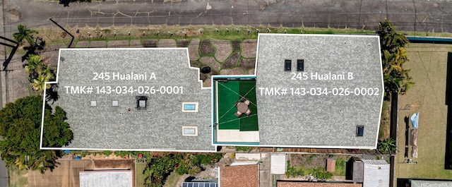 245 Hualani St Unit B, Kailua, HI 96734 - aerial overview of property's location with property boundaries highlighted