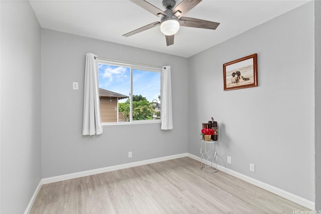 91-1043 Hoomaka St Unit 48, Ewa Beach, HI 96706 - unfurnished room featuring ceiling fan, wood finished floors, and baseboards