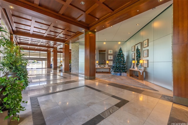 1177 Queen St Unit 4509, Honolulu, HI 96814 - community lobby featuring coffered ceiling