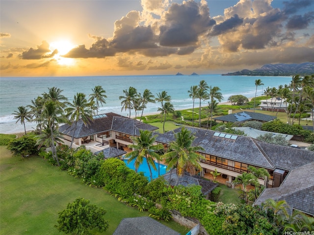572C N Kalaheo Ave, Kailua, HI 96734 - view from above of property with a large body of water and a pool