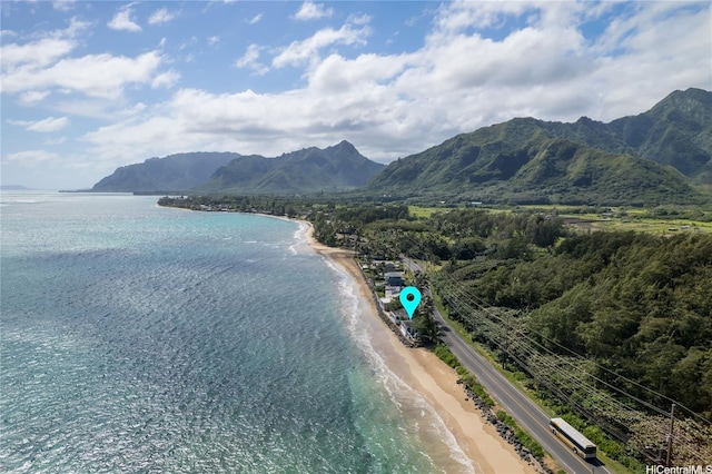 53-797 Kamehameha Hwy, Hauula, HI 96717 - drone / aerial view of a water and mountain view