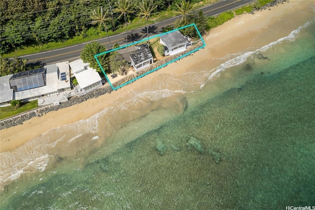 53-797 Kamehameha Hwy, Hauula, HI 96717 - aerial view of property and surrounding area with property parcel outlined and extended coastline