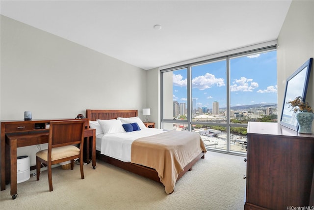 1189 Waimanu St Unit 1606, Honolulu, HI 96814 - bedroom with a view of city, light carpet, and floor to ceiling windows