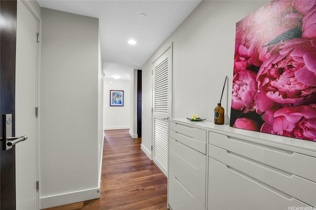 1189 Waimanu St Unit 1606, Honolulu, HI 96814 - hallway featuring recessed lighting and dark wood finished floors