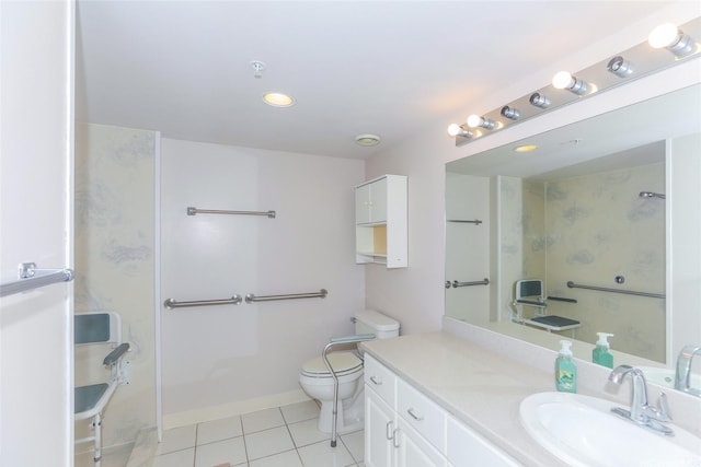1314 Kalakaua Ave Unit 903, Honolulu, HI 96826 - bathroom featuring tile patterned flooring, toilet, vanity, and a shower