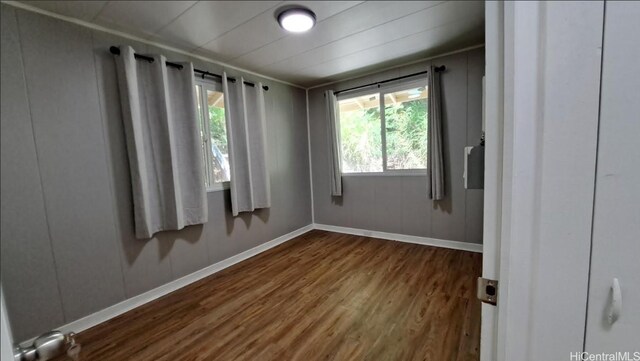 3904 Maunahilu Pl, Honolulu, HI 96816 - unfurnished room with dark wood finished floors, plenty of natural light, and baseboards