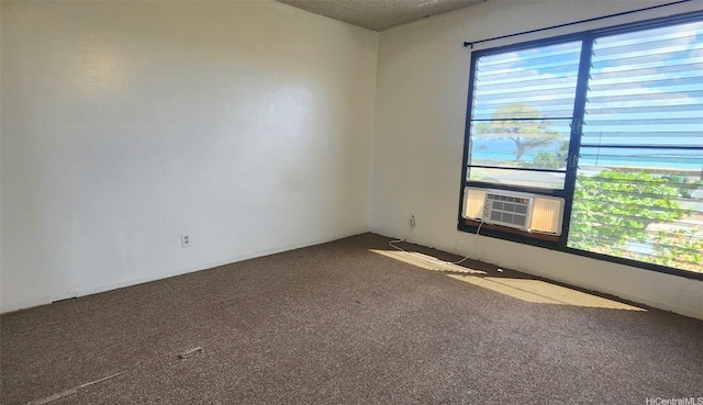 87-123 Helelua St Unit G307, Waianae, HI 96792 - spare room with dark carpet, cooling unit, and a textured ceiling