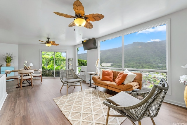 1681 Mahani Loop, Honolulu, HI 96819 - living room featuring wood finished floors and ceiling fan