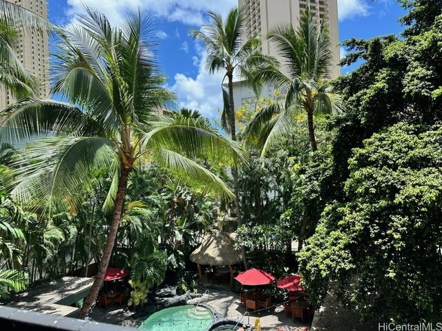 2425 Kuhio Ave Unit 410, Honolulu, HI 96815 - view of patio / terrace with a gazebo