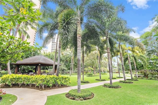 1551 Ala Wai Blvd Unit 1603, Honolulu, HI 96815 - view of community featuring a gazebo and a lawn