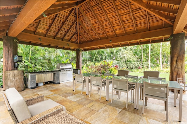 1551 Ala Wai Blvd Unit 1603, Honolulu, HI 96815 - view of patio / terrace featuring outdoor dining space and a gazebo