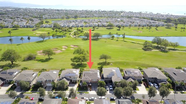 91-1103 Waikai St, Ewa Beach, HI 96706 - aerial view of residential area featuring a nearby body of water and a golf course