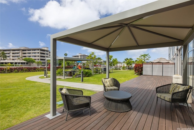 7000 Hawaii Kai Dr Unit 2702, Honolulu, HI 96825 - deck featuring a lawn