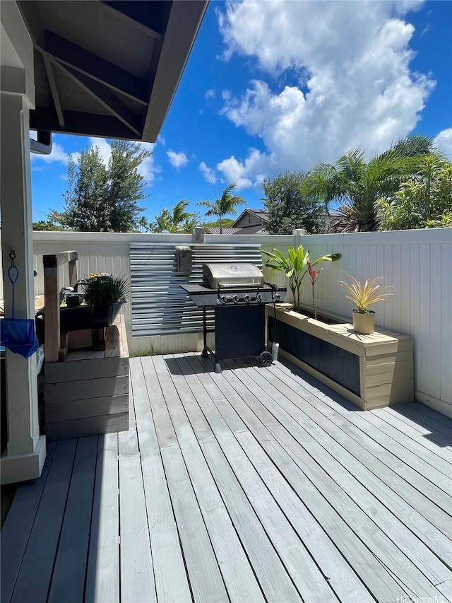 91-1227 Kamaaha Ave Unit 302, Kapolei, HI 96707 - wooden deck with grilling area