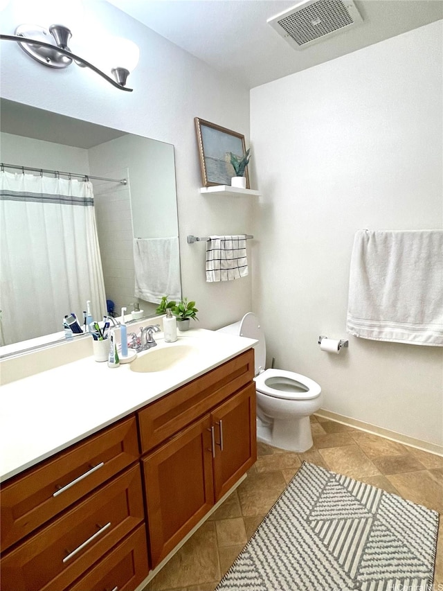 91-1227 Kamaaha Ave Unit 302, Kapolei, HI 96707 - bathroom featuring toilet, vanity, tile patterned flooring, and curtained shower