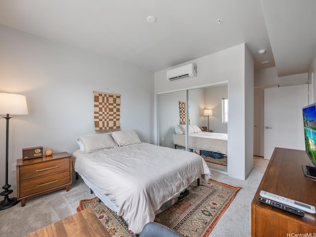 91-3641 Iwikuamoo St Unit 9408, Ewa Beach, HI 96706 - bedroom featuring a wall unit AC, light carpet, and a closet