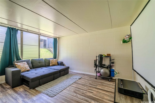 95-024 Waihau St Unit 16A, Mililani, HI 96789 - living area featuring wood finished floors and tile walls