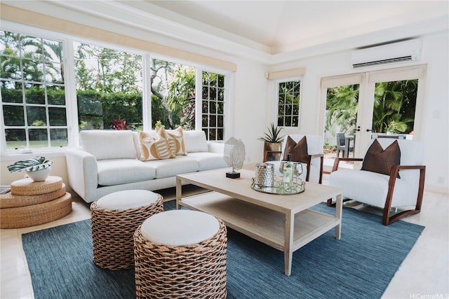 769 Elepaio St, Honolulu, HI 96816 - living room with an AC wall unit