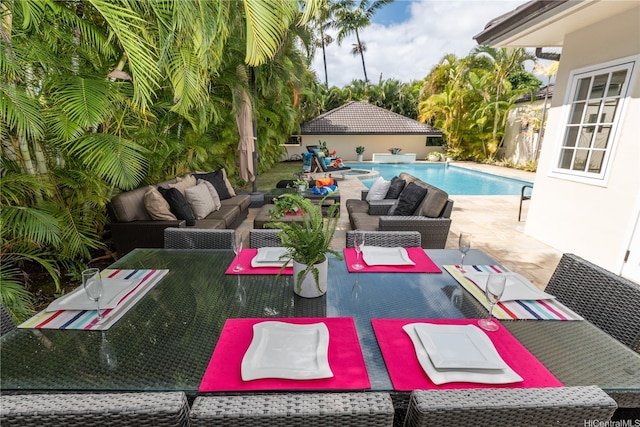 769 Elepaio St, Honolulu, HI 96816 - view of swimming pool with an outdoor hangout area and a patio