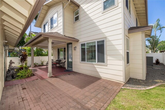 91-1104 Kaileonui St, Ewa Beach, HI 96706 - view of patio / terrace featuring central AC