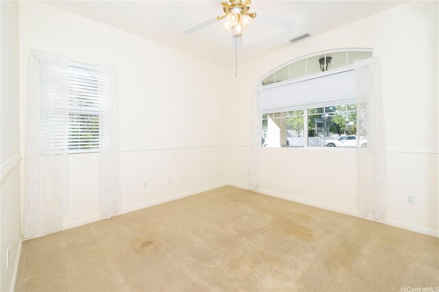91-1104 Kaileonui St, Ewa Beach, HI 96706 - carpeted spare room featuring a ceiling fan and baseboards