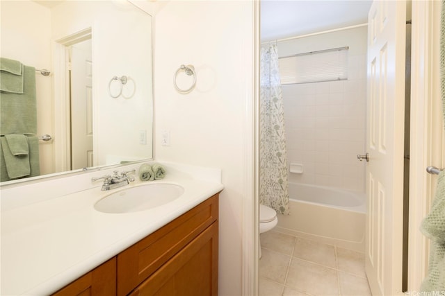 91-1104 Kaileonui St, Ewa Beach, HI 96706 - full bath with toilet, vanity, tile patterned flooring, and shower / tub combo with curtain