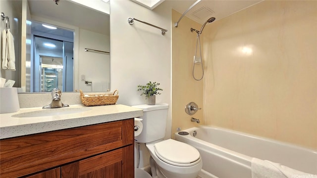2425 Kuhio Ave Unit 603, Honolulu, HI 96815 - full bathroom featuring toilet, vanity, and bathtub / shower combination
