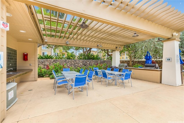 520 Lunalilo Home Rd Unit 7121, Honolulu, HI 96825 - view of patio with outdoor dining area, area for grilling, a pergola, and fence