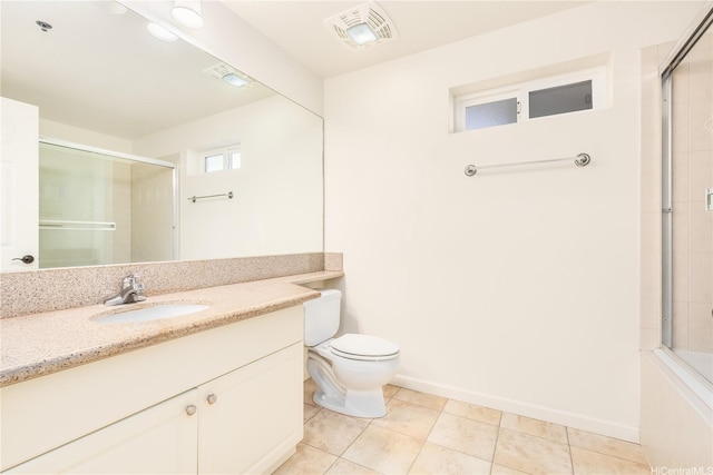 520 Lunalilo Home Rd Unit 7121, Honolulu, HI 96825 - bathroom with a shower with shower door, toilet, tile patterned flooring, and vanity