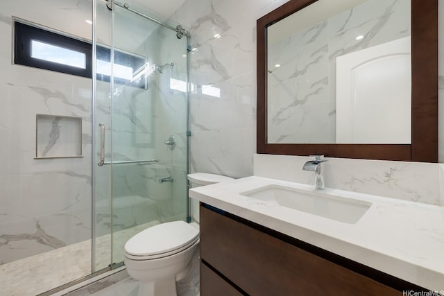 332 Iolani Ave, Honolulu, HI 96813 - bathroom with toilet, a marble finish shower, and vanity