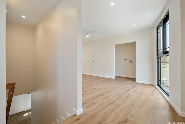 332 Iolani Ave, Honolulu, HI 96813 - hall featuring light wood-style floors, recessed lighting, and baseboards