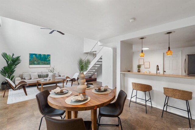 549 Keolu Dr Unit C, Kailua, HI 96734 - dining room with stairway