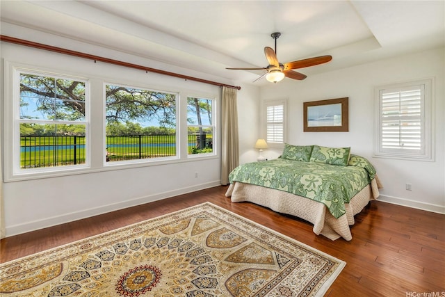 91-1338 Kaiokia St, Ewa Beach, HI 96706 - bedroom with wood finished floors and ceiling fan