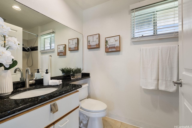 91-1058 Kekuilani Loop Unit 1605, Kapolei, HI 96707 - full bathroom featuring tile patterned floors, a shower, toilet, and vanity