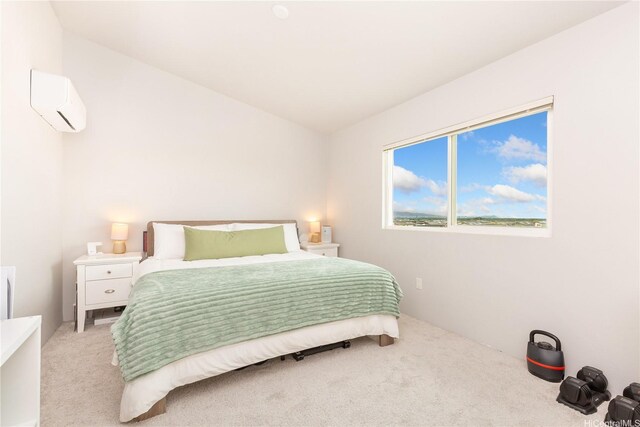 91-3575 Kamolehonua St Unit 1413, Ewa Beach, HI 96706 - bedroom with a wall unit AC, carpet, and lofted ceiling