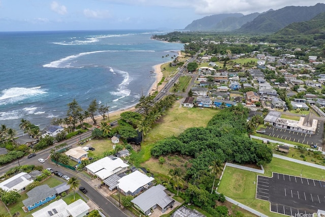 54-011 Waikulama St, Hauula, HI 96717 - aerial view of property's location featuring a water and mountain view